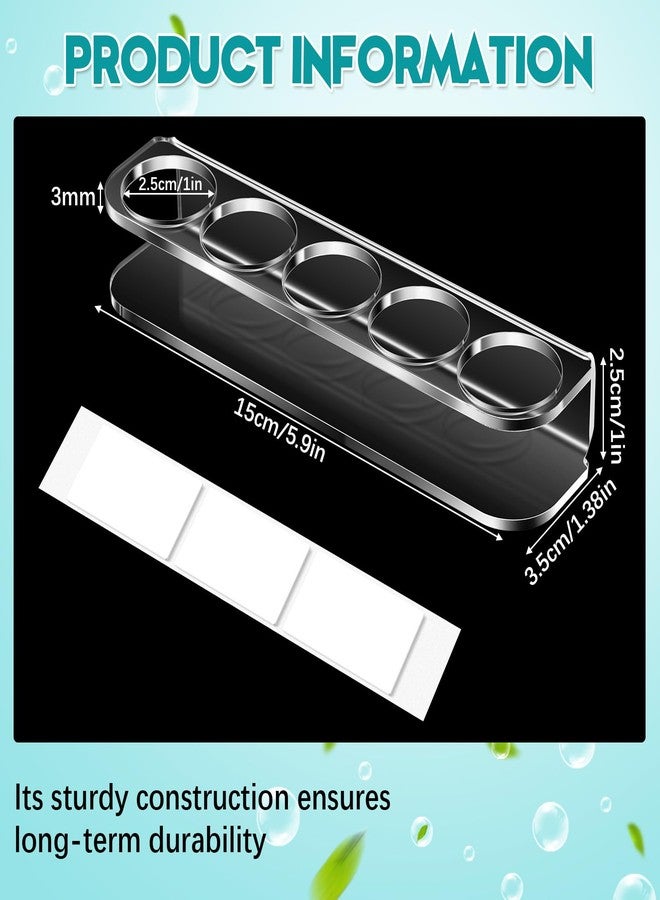 Marsui 5 Slots Vial Holder Refrigerator Wall Caddy Peptide Vial Holder Case for Fridge Acrylic Diabetic Storage Organizer Fit with U-100 Vials 24mm (0. 94 Inches) Diameter - Image 2